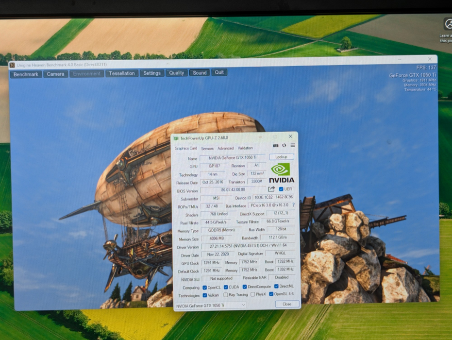 MSI GeForce GTX 1050 Ti 4GT LP Low Profile 4GB Graphics Card )