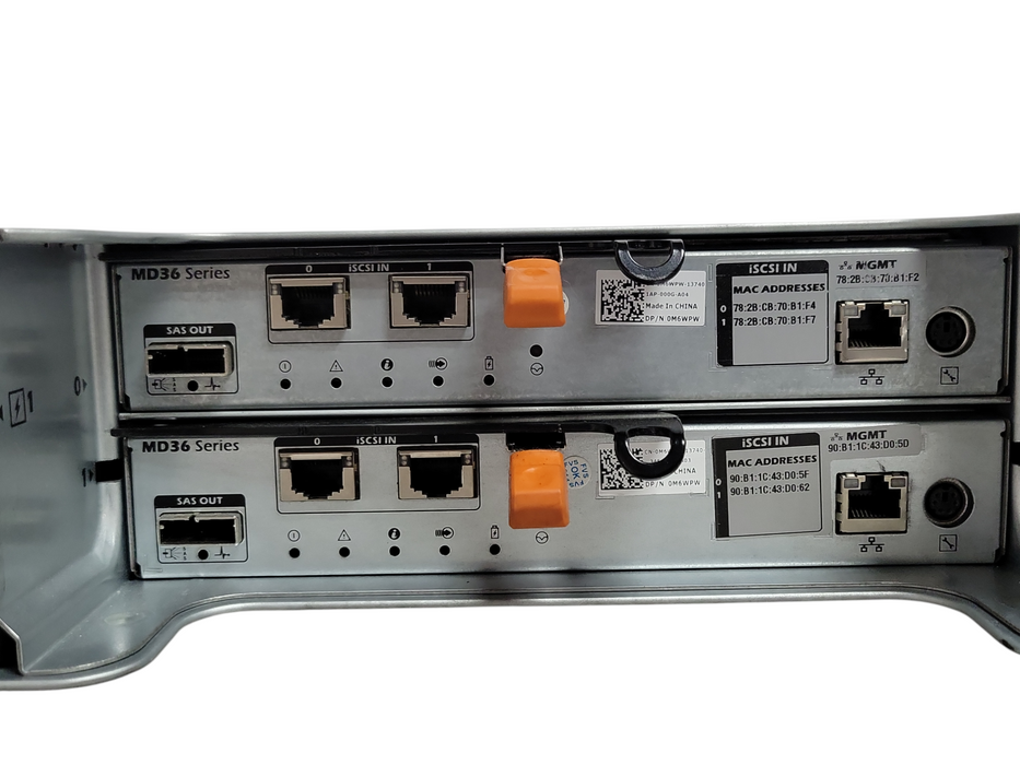 Dell PowerVault MD3620i iSCSI SAN with 2x M6WPW Controllers, 2x PSU _