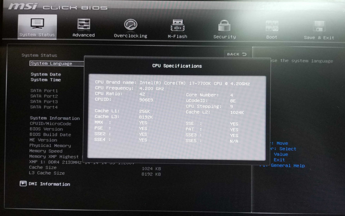 MSI H110I PRO Motherboard w/ Intel i7-7700K CPU 4.80GHz 8GB RAM - No HDD