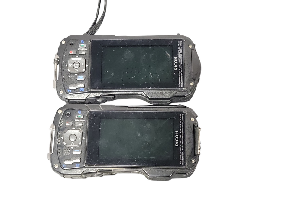 Lot of 2x Ricoh WG-30W 16MP Waterproof Digital Camera, READ _