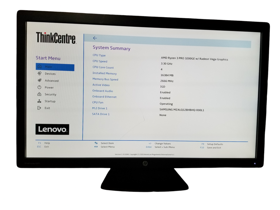 Lenovo ThinkCentre M75q-1, Ryzen 5 PRO 3400GE, 16GB DDR4, 119GB NVMe W/Adapter