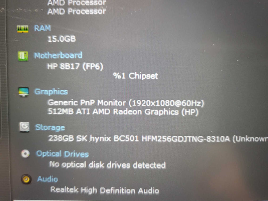 HP ProBook 445 G9 AMD Ryzen 5 5625U@2.30GHz 16GB RAM 256GB SSD  Lap200