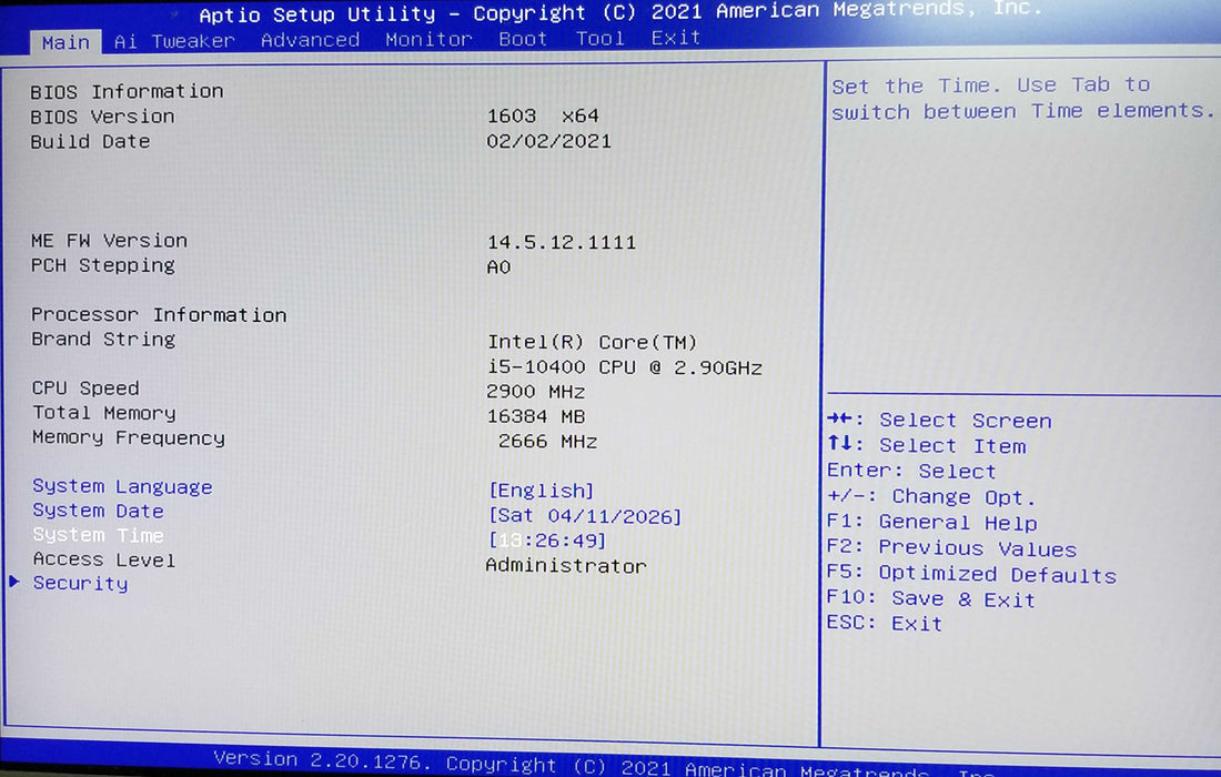 Custom Pc w/ Asus B460M-C Intel Core i5-10400 CPU 16GB RAM 256GB NVMe