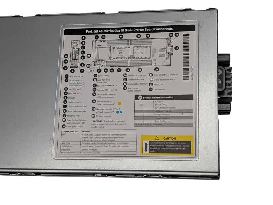 HPE ProLiant BL460c Gen10 Server Blade READ  -