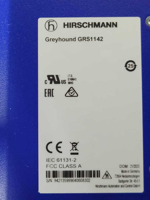Open-Box HIRSCHMANN Greyhound GRS1142 Switch, No PSU !