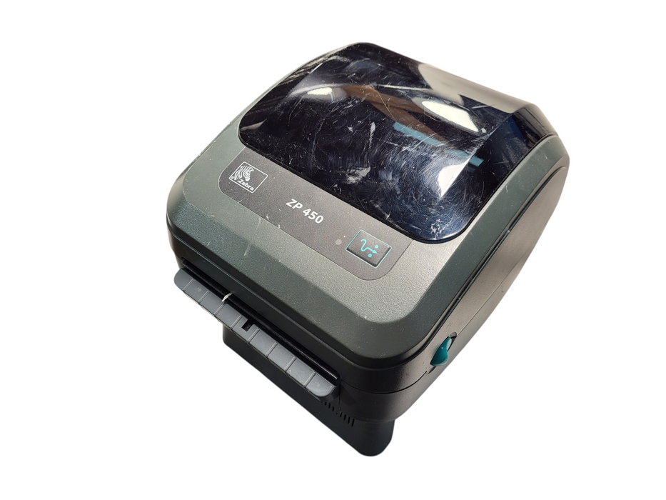 Zebra ZP 450 Thermal Label Printer w/ Power Base | ZP450-0101-0001 $