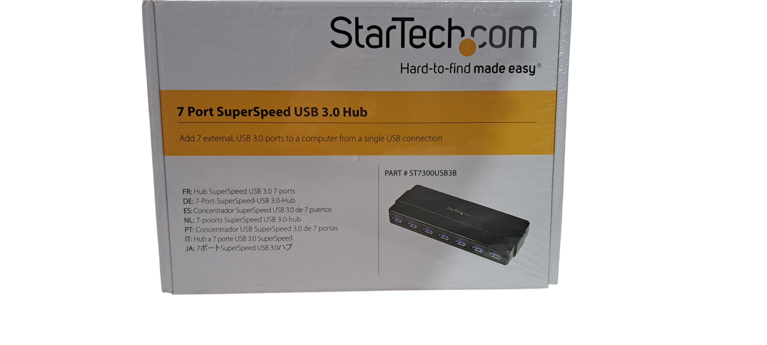 Brand New StarTech.com ST7300USB3B 7‑Port SuperSpeed USB 3.0 Hub Q