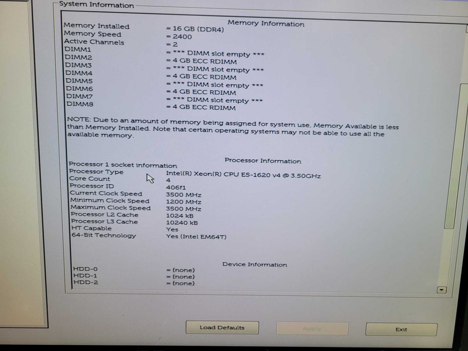 Dell Precision T5810 - Xeon E5-1620 v4 16GB DDR4 NO HDD NO GPU 685W PSU % % %