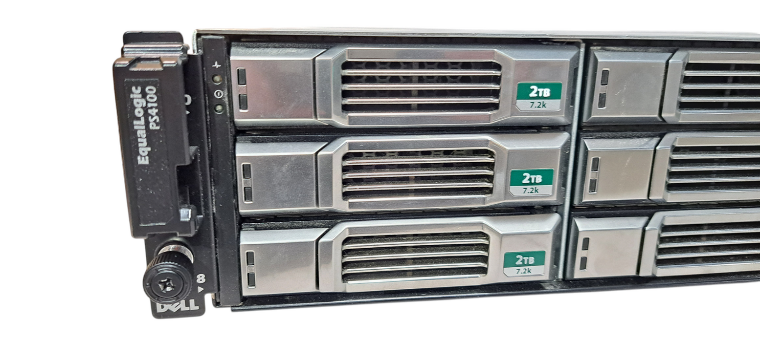 DELL EqualLogic PS4100 E03J 12 Bay w/ 2x Control Module 12 & 12x Caddies