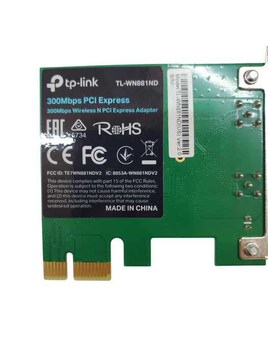 TP-Link TL-WN881ND 300Mbps Wireless N PCIe Adapter