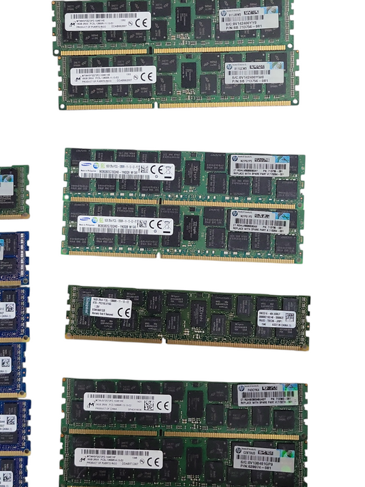 Lot of 106x Assorted Brand/Speed 16GB DDR3 Server RAMs, See detail _