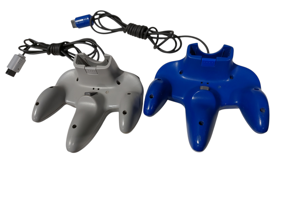 Bundle of 2 OEM Nintendo 64 Controller Blue & Grey Model: NUS-005 =