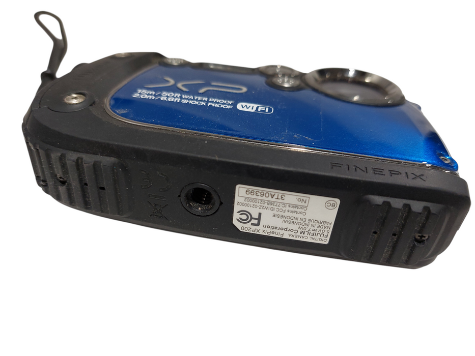 FujiFilm FinePix Wi-Fi XP200 Blue Shock & Waterproof Digital Camera  =