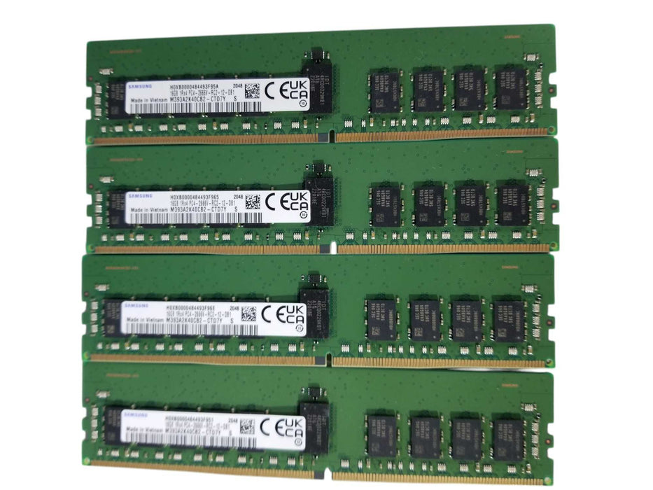 Samsung 64GB Bundle (4x16GB) 1Rx4 PC4-2666V-RC2-12-DB1 DDR4 Server RAM