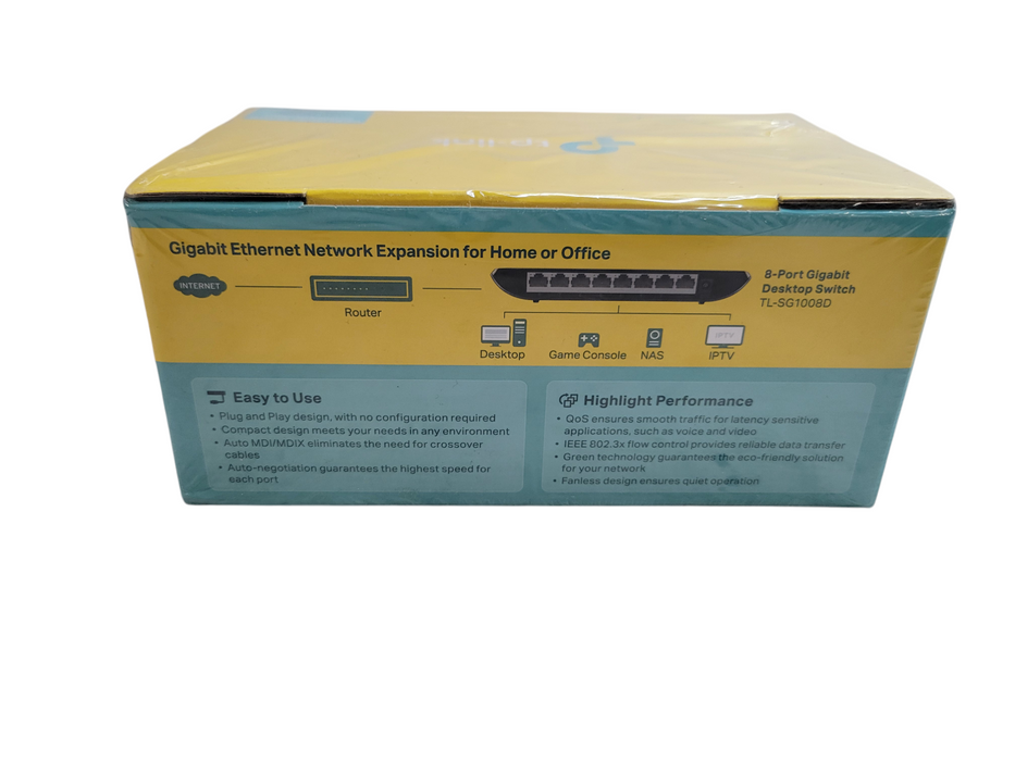 TP-Link 8-Port TL-SG1008D V9, Gigabit Ethernet Desktop Switch v9 Q%