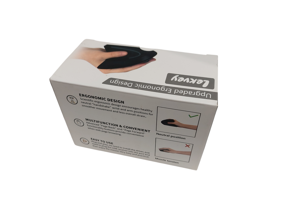 Lekvey Ergonomic Mousde Vertical Black  =