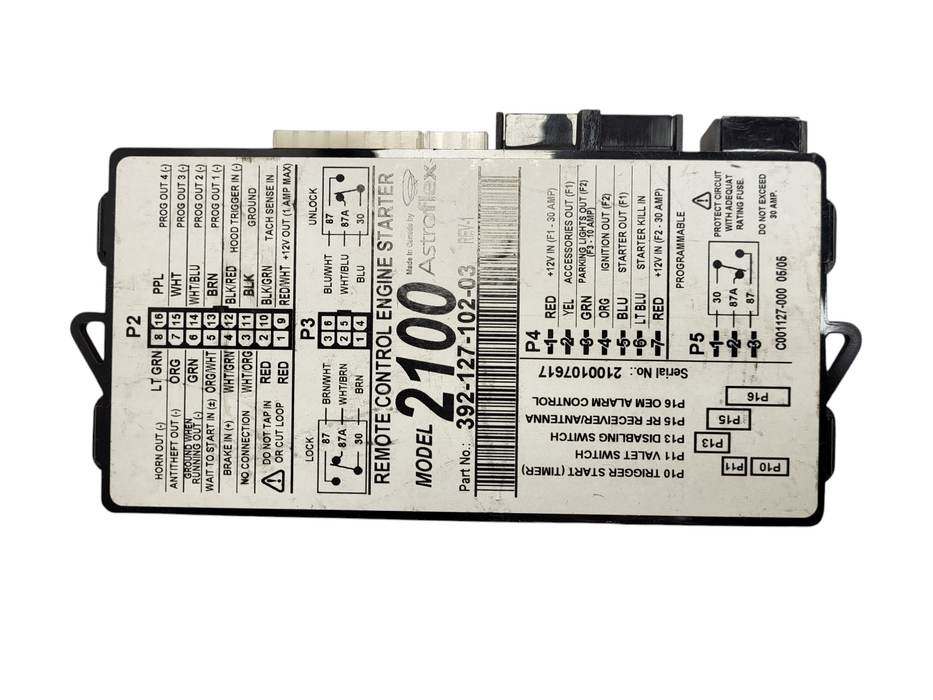 ASTROFLEX 2100 REPLACEMENT REMOTE START MODULE ASTROFLEX SERIES 392-127-102 $