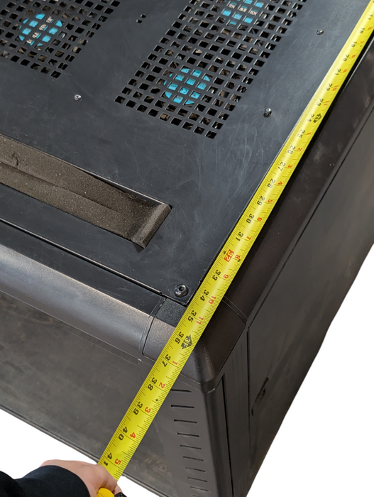 TOTEN 12U Equipment Rack 3 by 2 feet Cooling Fans Wheels Tempered Glass -