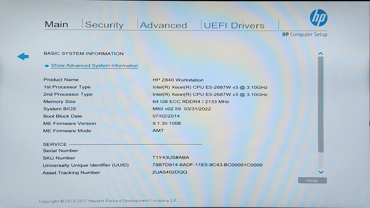 HP Z840 Workstation, 2x Xeon E5-2687W v3, 64GB DDR4, K4200, No HDD