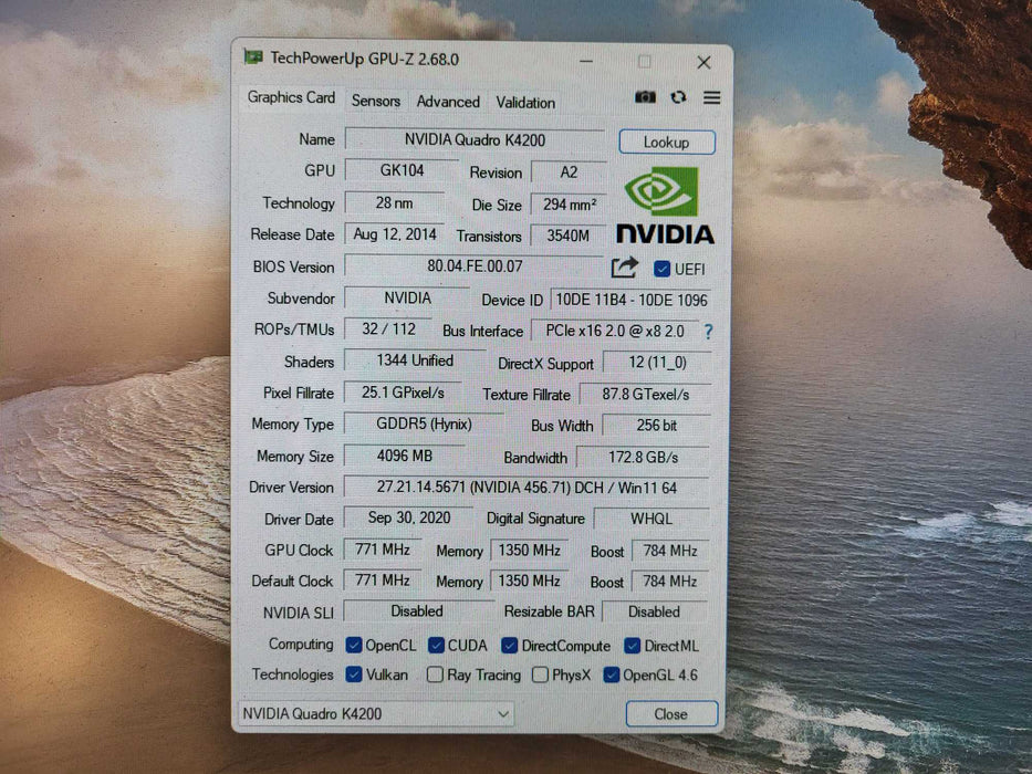 NVIDIA Quadro K4200 4GB GDDR5 GK104 Workstation Graphics Card $
