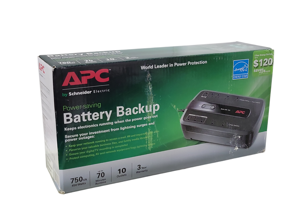 New APC BE750G Back-UPS 750 Battery Backup System _