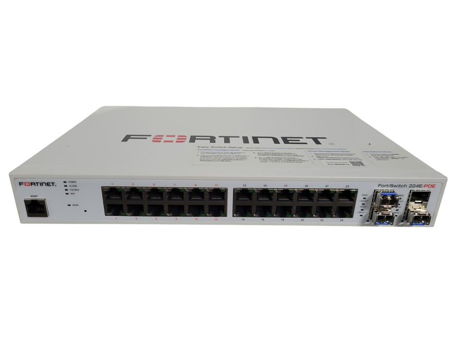 Fortinet FortiSwitch 24 Ports Rack Mountable Ethernet Switch - FS-224E-POE !