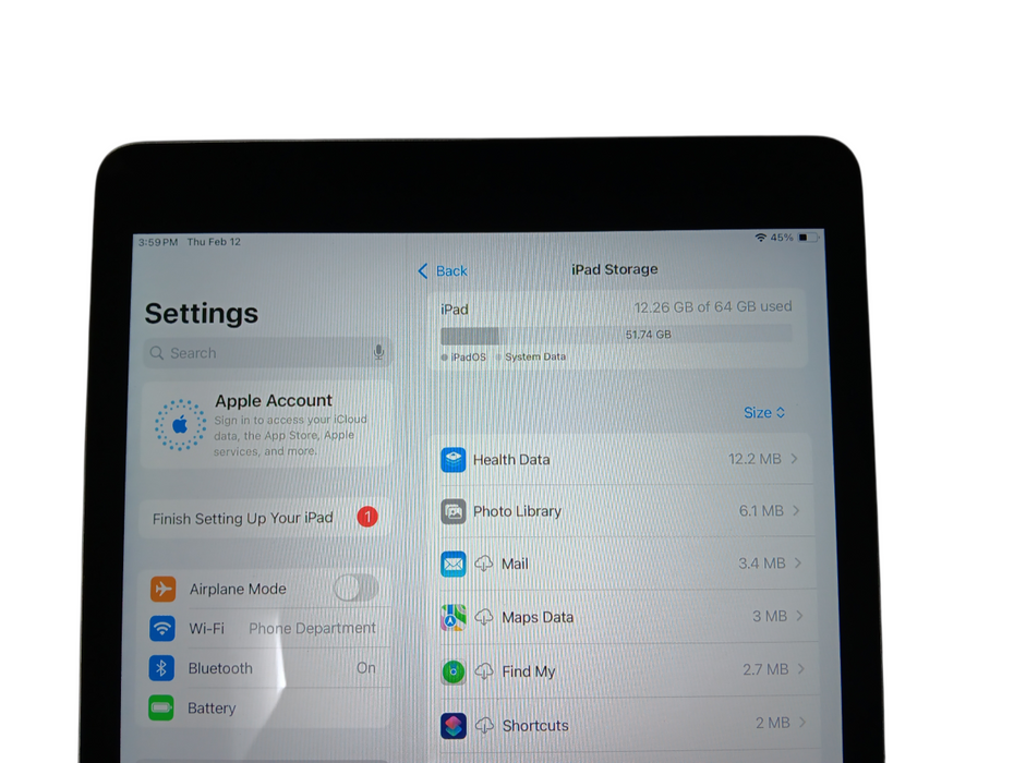 Apple iPad 9th Gen - 64GB - Space Gray [A2602] Q
