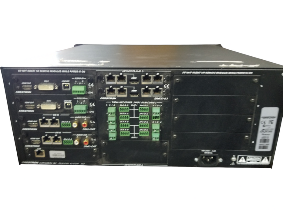 Crestron DM-MD8X8-CPU3 8x8 DigitalMedia Switcher w/ 5 Cards