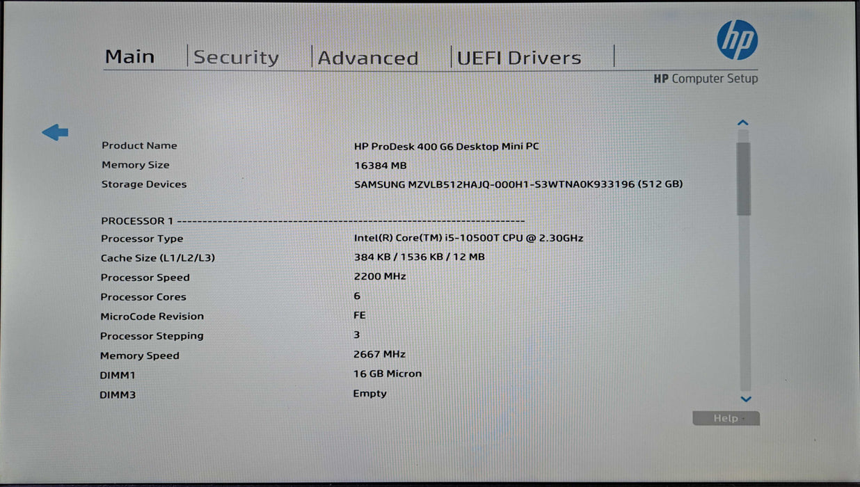 HP ProDesk 400 G6 | i5-10500T @2.30GHz, 16GB DDR4, 512GB NVMe, USB-C PWR )