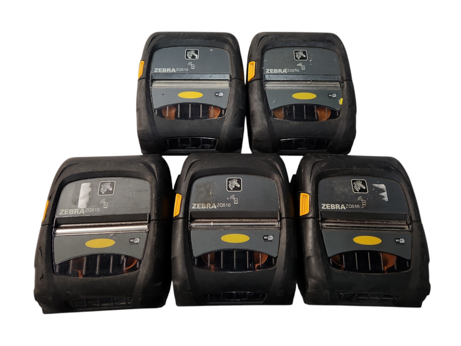 Lot of 5x Zebra ZQ510 Mobile Printer WiFi Bluetooth, No battery/AC READ Q$