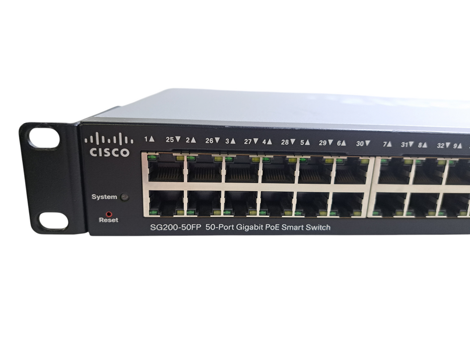 Cisco SG200-50FP 50-Port Gigabit PoE Smart Network Switch )