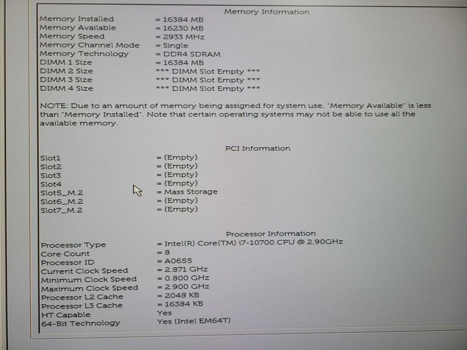 Dell OptiPlex 7080 Tower, i7-10700 2.90GHz, 16GB DDR4, 256GB NVMe !