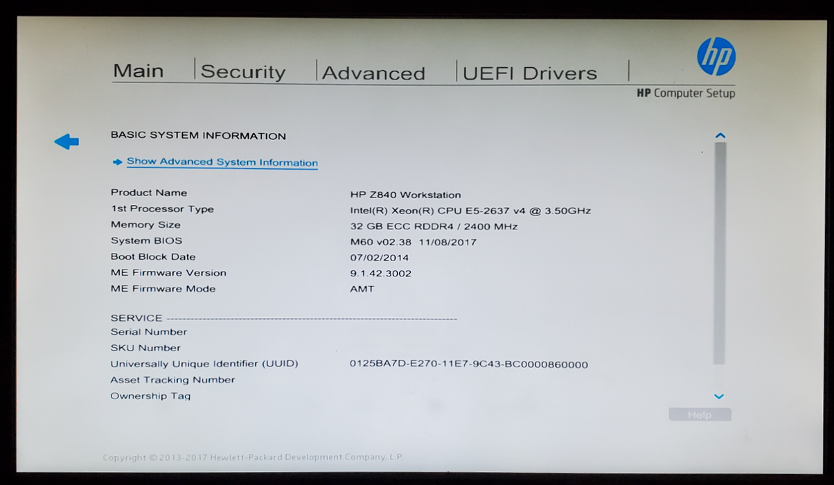 HP Z840 Workstation 1x Xeon E5-2637 v4 32GB DDR4 - No HDD/No GPU