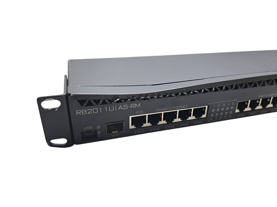 MikroTik RB2011UiAS-RM Routerboard Gigabit Router w/ SFP *READ*