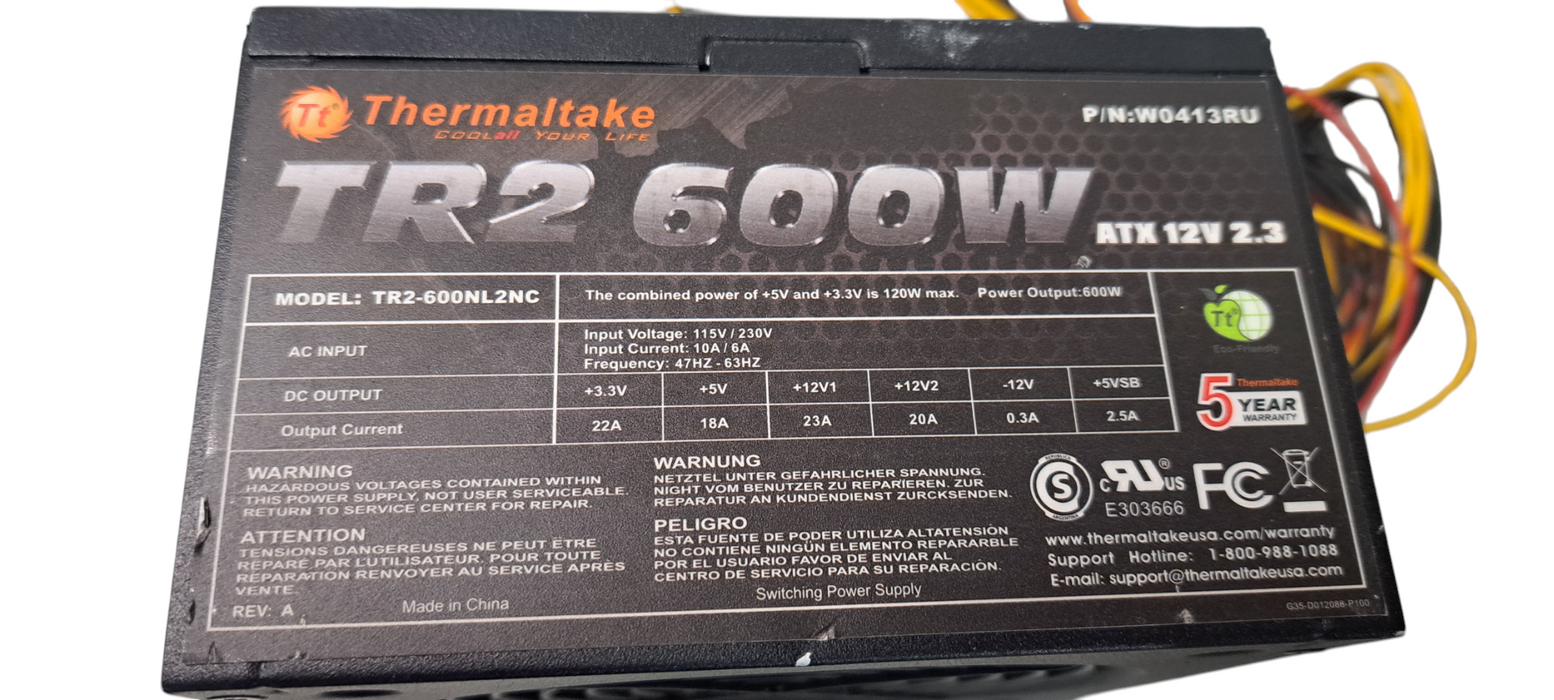 Thermaltake TR2 600 W ATX Power Supply (Model W0413RU)