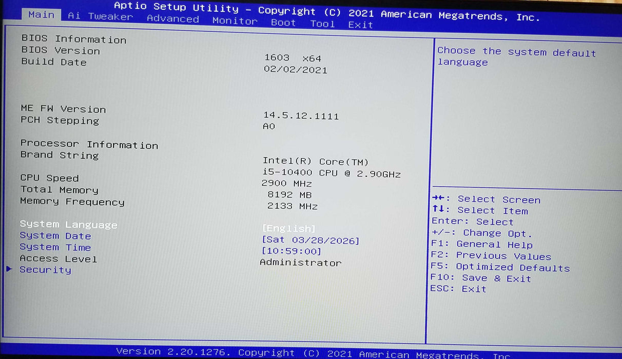 Generic Pc w/ Asus Pro B460M-C Intel i5-10400 CPU 2.90GHz 8GB RAM No HDD