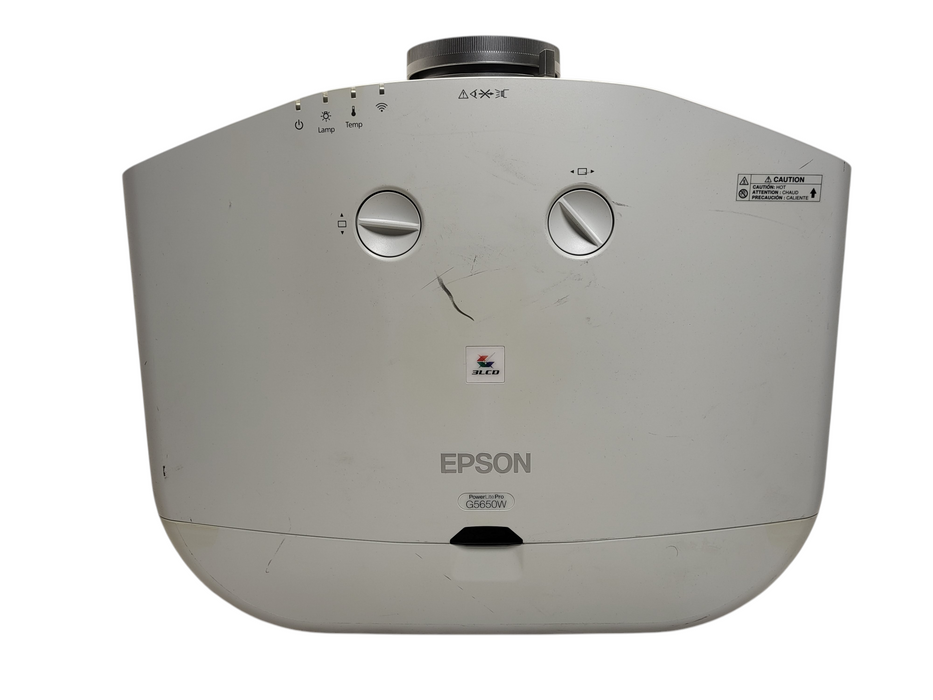 Epson Powerlite Pro G5650W 4500 ANSI Lumens. Lamp Hour: 0h No remote $