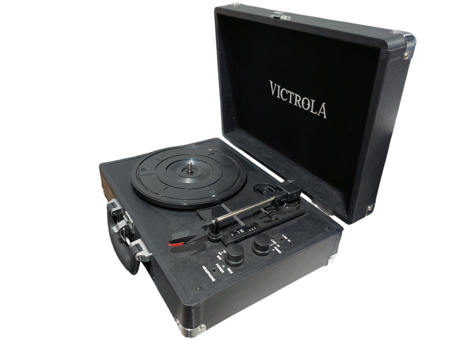 Bundle of 13 Records and Record Player Victrola Model: VSC-550BT =