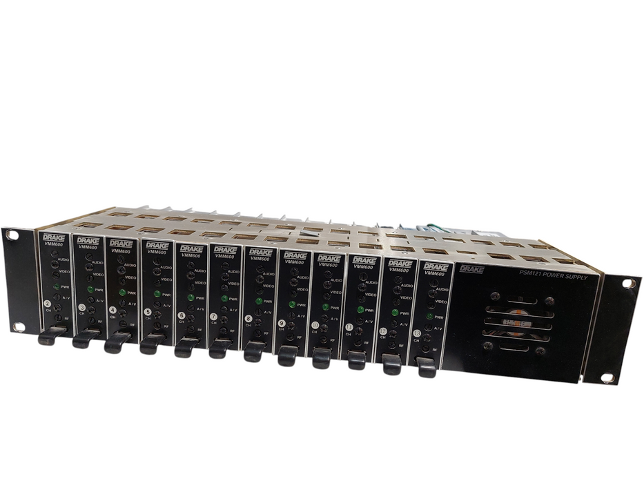 Drake PSM121 Power Supply With 12 Drake VMM600 Q=