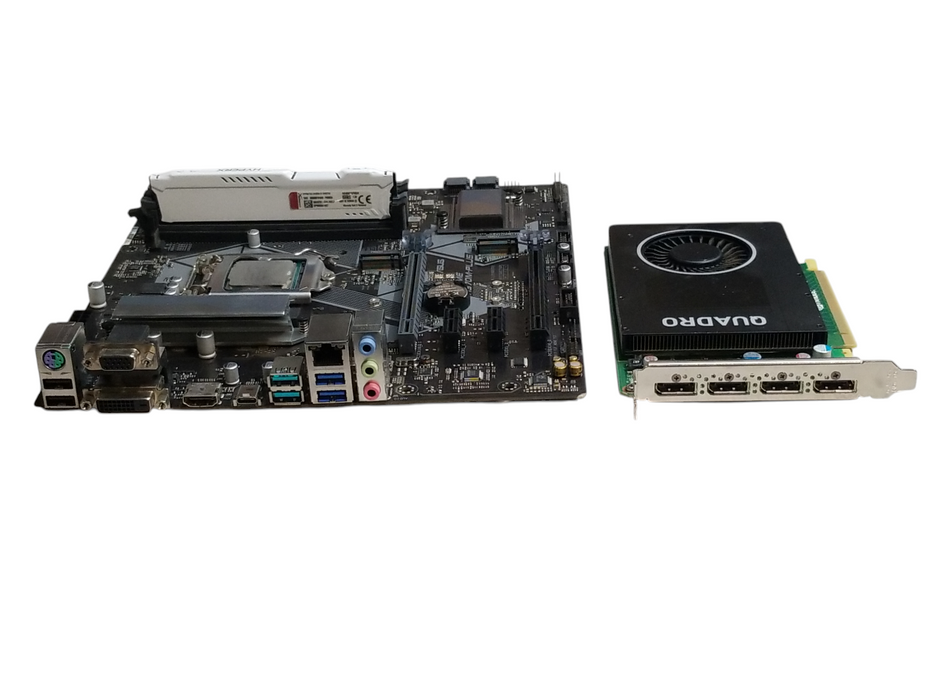 MotherBoard Combo Asus Prime H370M-Plus + i5-9400F + 8GB RAM + M2000 GPU