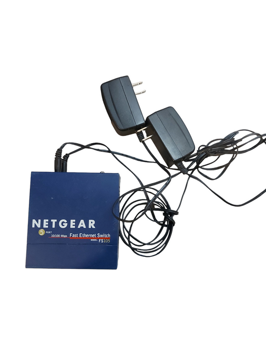 Lot 2X Netgear Prosafe FS105 5-Port 10/100 Fast Ethernet Desktop Switch