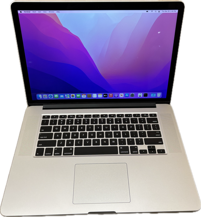 Apple MacBook Pro 15' Mid 2015 i7-4770HQ 16GB 256SSD No Power Adapter READ