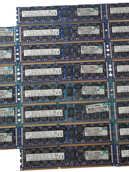 Lot of 22x SkHynix 8GB 2RX4 PC3L-10600R DDR3 SERVER RAMs _