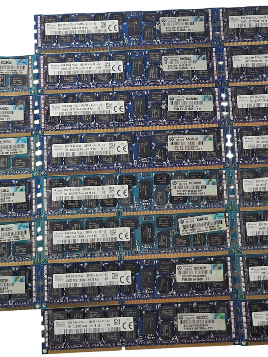 Lot of 22x SkHynix 8GB 2RX4 PC3L-10600R DDR3 SERVER RAMs  !