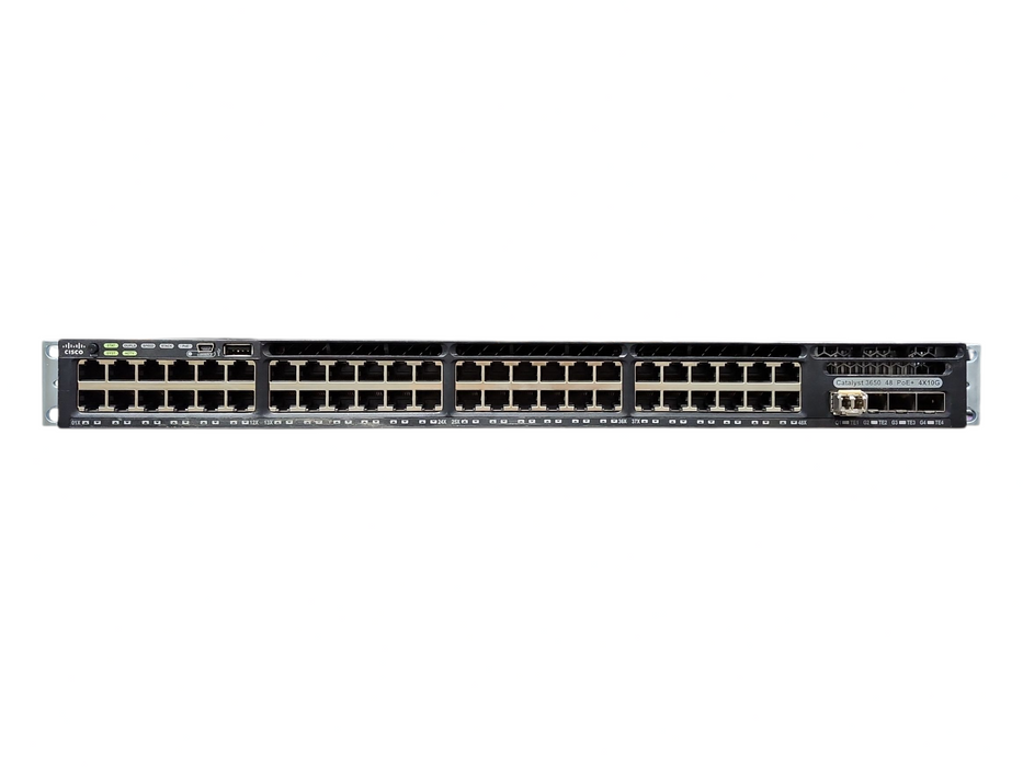 Cisco WS-C3650-48PQ-L,48-Port Gigabit PoE+ w/ 4x 10G Uplink SFP 2x1025W PSU