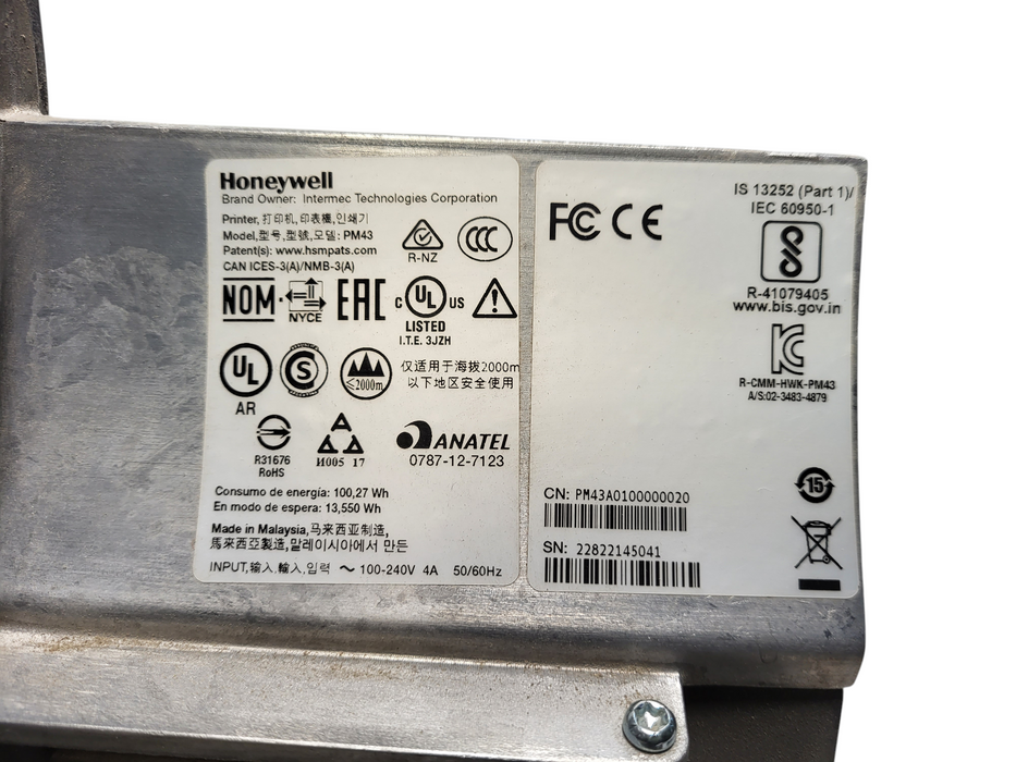 Intermec PM43 Honeywell Industrial Thermal Label Printer PM43A11000000201 $