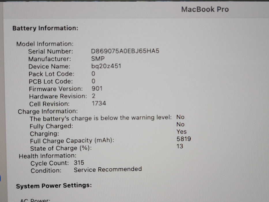 Apple Macbook Pro 2018 15" 6-Core i7-8850H @ 2.6GHz 16GB DDR4 500GB SSD GPU (