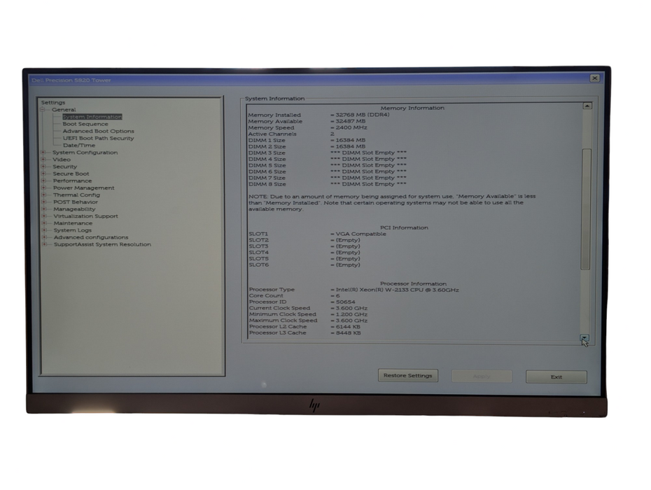 DELL Precision 5820 Intel Xeon W-2133 32GB RAM Workstation Computer READ  Q-