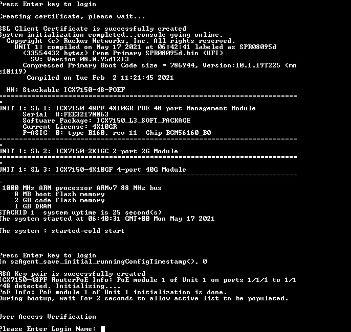 Ruckus ICX7150-48PF-4X10GR-A Brocade ICX 48x 1GB PoE+ RJ45 4x SFP+ Switch Q$