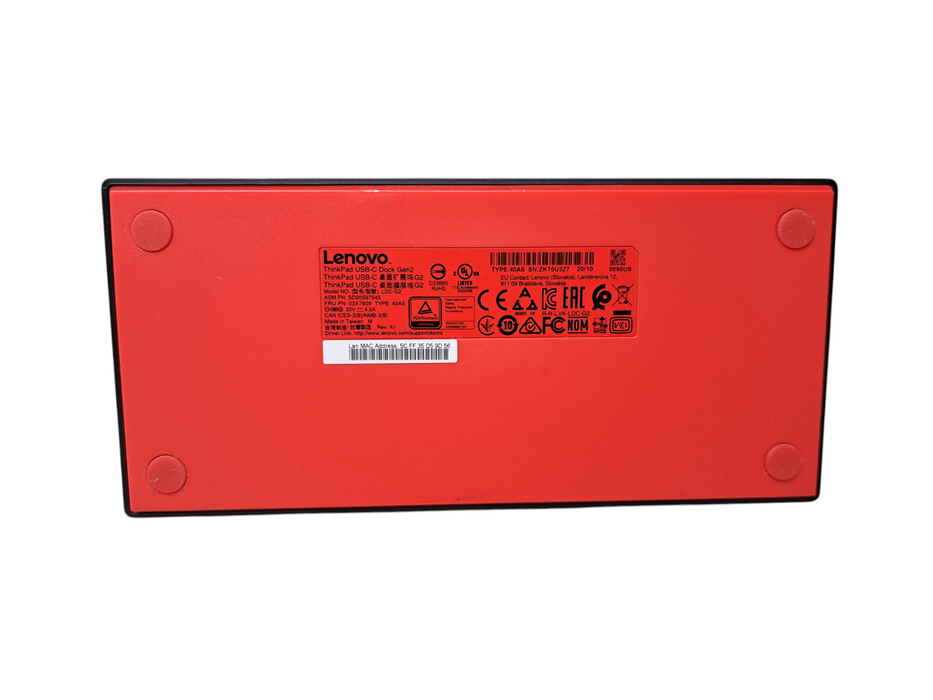 Lot of 2x Lenovo ThinkPad USB-C Dock Gen2 LDC-G2 40AS